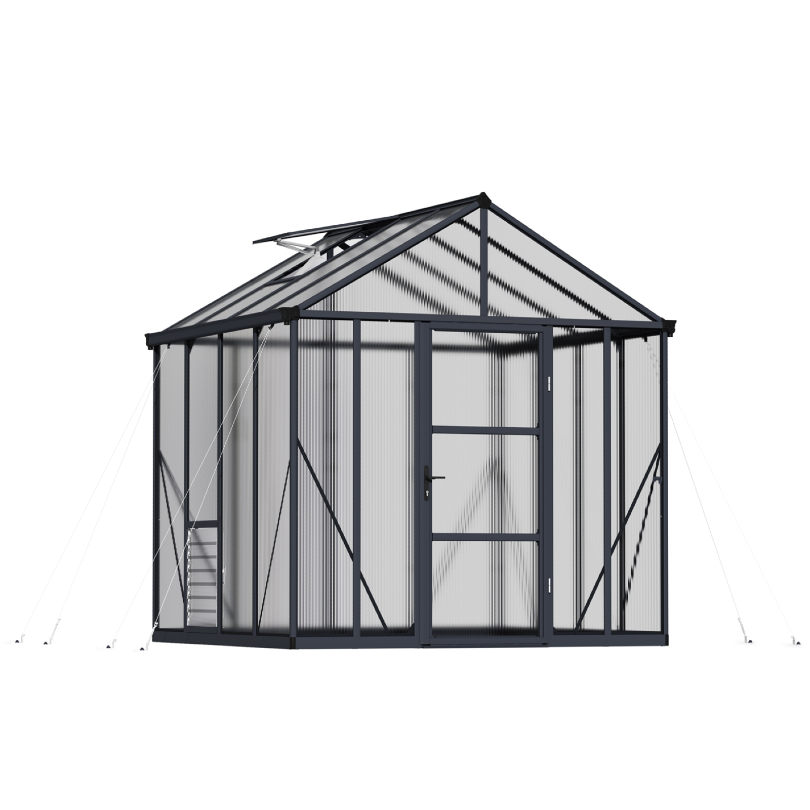 GLORY 8′ x 8′ Premium Greenhouse – Grey Frame