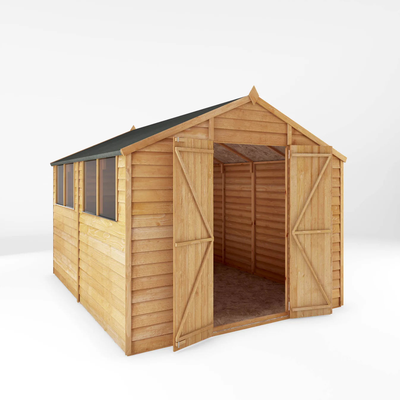 10 x 8 Value Overlap Double Door Apex Wooden Shed